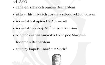 23.-24.8. hrad Cimburk – HISTORIE NA VLASTNÍ KŮŽI A SLAVNOSTI VÍNA BERNARDA Z CIMBURKA